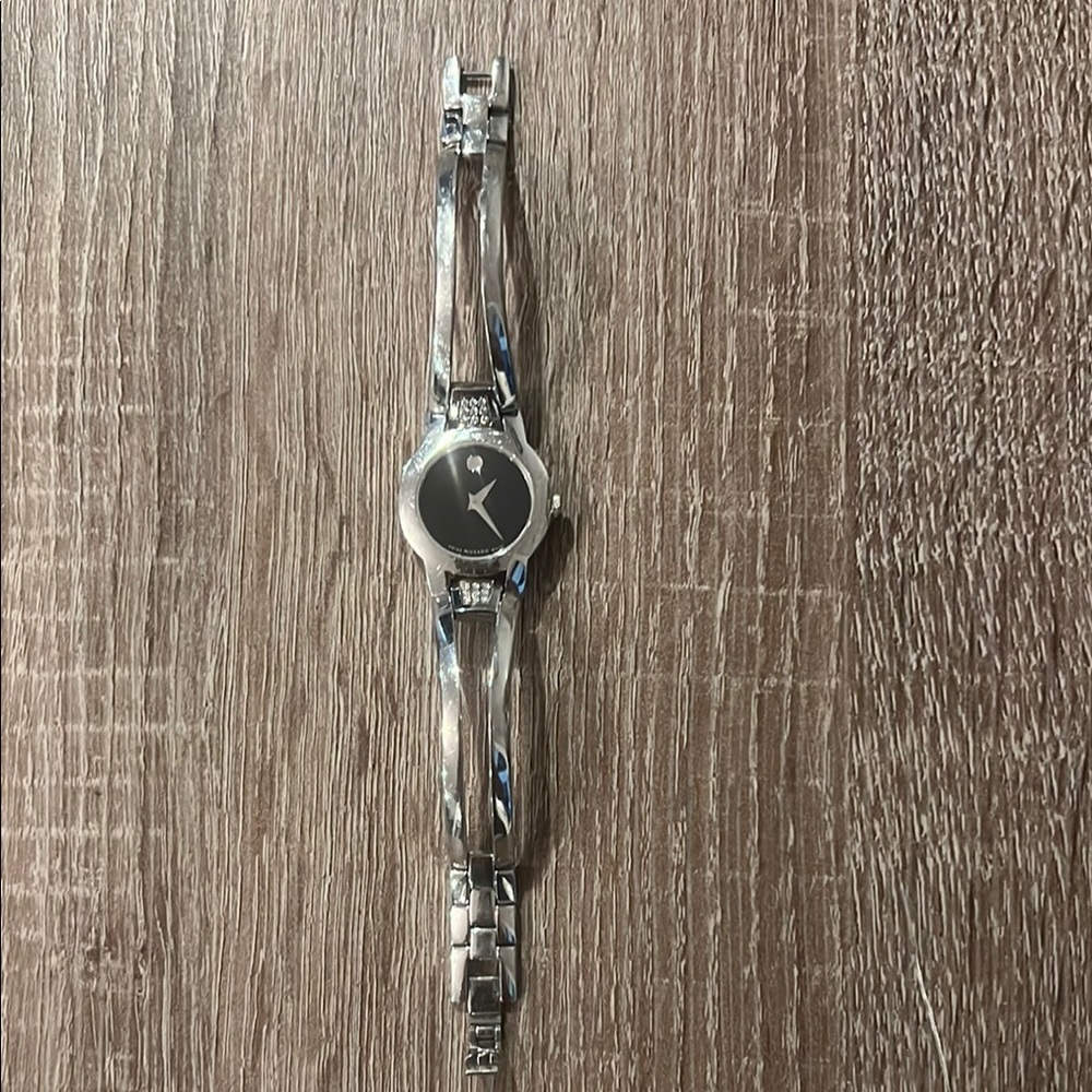 Silver and Black Wristwatch